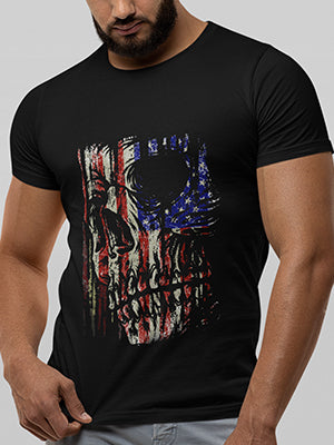Flag and Skull Shirt "Even in Death"