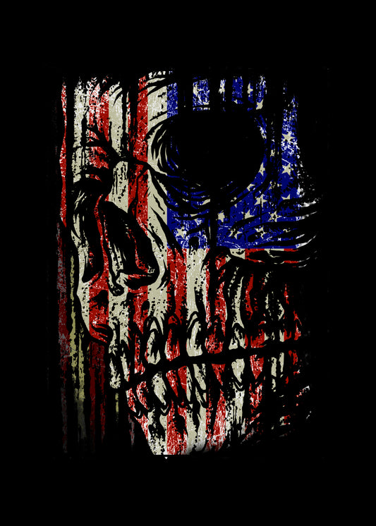 Flag and Skull Shirt "Even in Death"